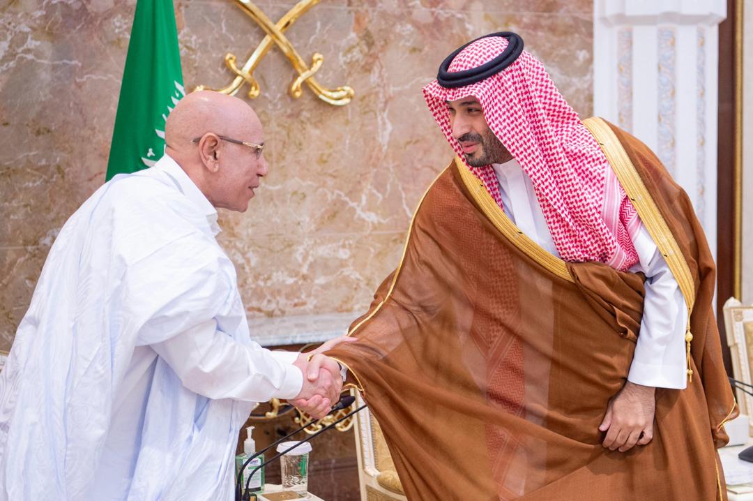 غزواني يلتقي ولي العهد السعودي ويهنئه بالعيد