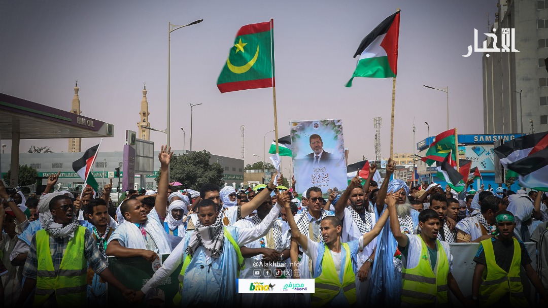 مسيرة بنواكشوط دعما لغزة في اليوم 600 لحرب الإبادة